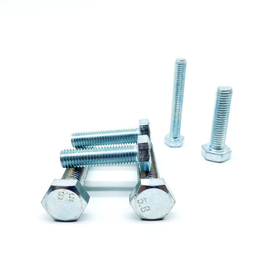 Grau métrico 8.8 DIN931 DIN933 Ferro galvanizado hexadecimal de aço inoxidável