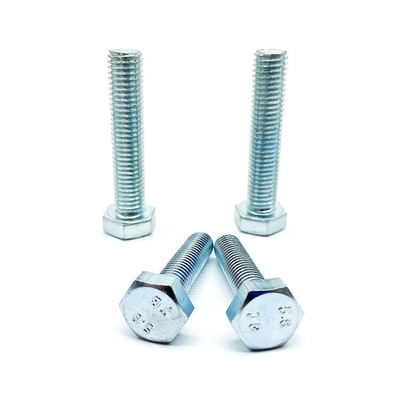 Grau métrico 8.8 DIN931 DIN933 Ferro galvanizado hexadecimal de aço inoxidável