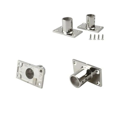 Partes de hardware OEM CNC Base de guia de aço inoxidável com acessórios de base retangular
