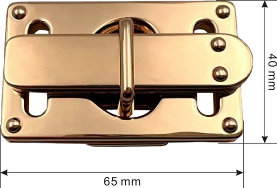 XS-231---004, J6611 Ferramenta de bloqueio de bolsas de mão com bloqueio de metal de empurrão e viragem