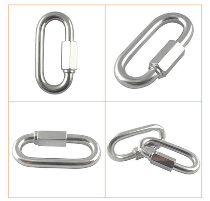 4mm 5mm 6mm Galvanizado Oval Quick Link para Rigging Hardware Aceitável OEM