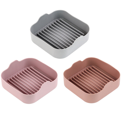 Quadrado Grade Alimentar silicone forros de panela para Ninjas Dual Air Fryer Reutilizável e Sem Bastão