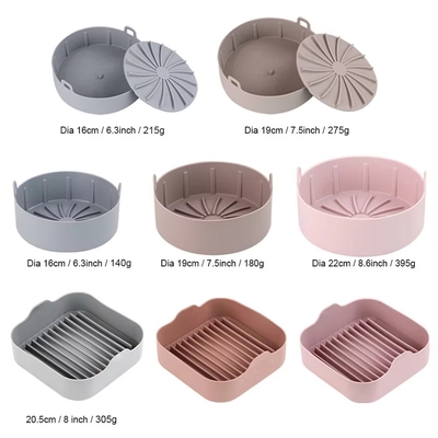 Quadrado Grade Alimentar silicone forros de panela para Ninjas Dual Air Fryer Reutilizável e Sem Bastão