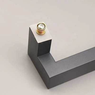 Armário de barras quadradas pretas Porta-gavetas de aço inoxidável Hardware moderno