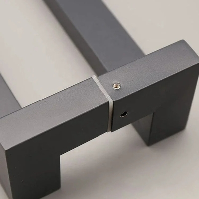 Armário de barras quadradas pretas Porta-gavetas de aço inoxidável Hardware moderno