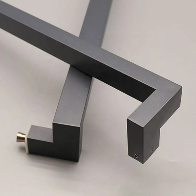 Armário de barras quadradas pretas Porta-gavetas de aço inoxidável Hardware moderno