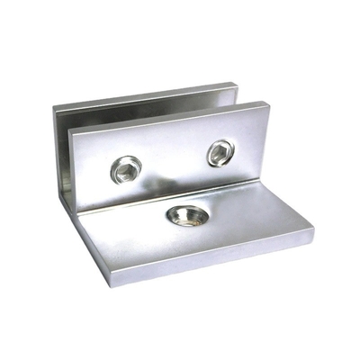 Peças de hardware OEM CNC Grampos de painel de vidro em forma de F com e material de aço inoxidável